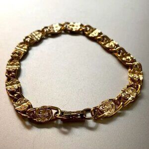 Sarah Coventry stamped vintage gold tone 7” bracelet